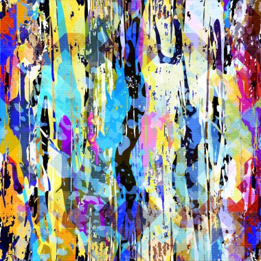 geometrik soyut renk desen grafiti tarzı. Kalite vektör çizim tasarımınız için