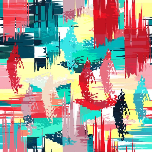 Patrón de color abstracto geométrico en estilo graffiti. Ilustración vectorial de calidad para su diseño — Vector de stock