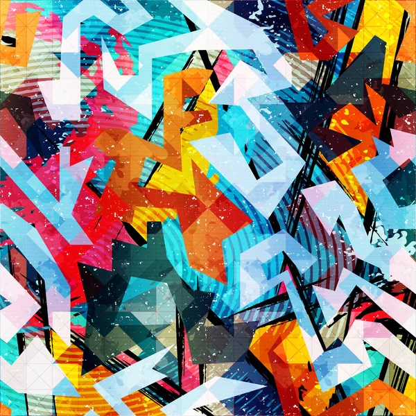 Patrón de color abstracto en estilo graffiti. Ilustración vectorial de calidad para su diseño — Vector de stock