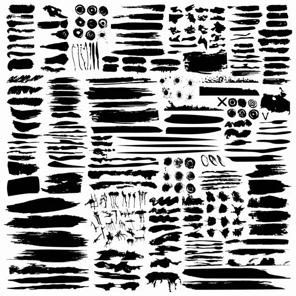 A collection of ink strokes for your design — Stock Vector