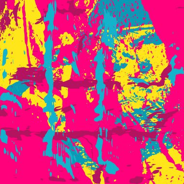 grafiti tarzı kaliteli vektör çizim tasarım için renk desen