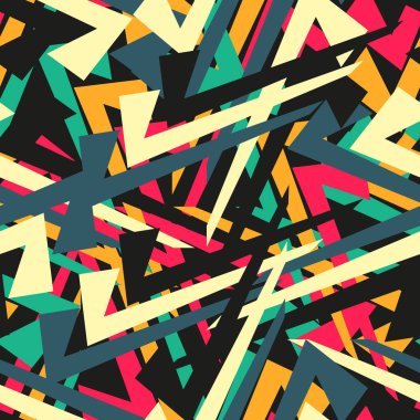 Grafiti seamless modeli grunge etkisi illüstrasyon soyut