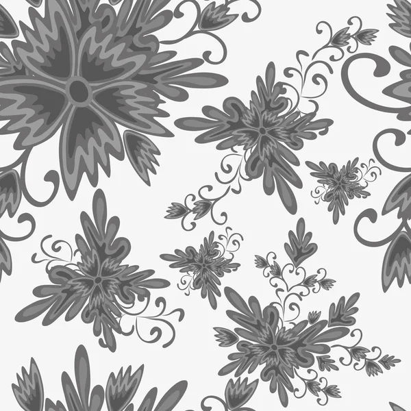 Kleurrijke abstracte bloemen op een witte achtergrond naadloze patroon illustratie — Stockfoto