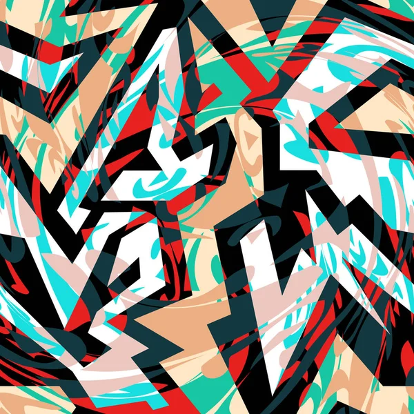 Patrón de color abstracto en estilo graffiti. Ilustración de calidad para su diseño —  Fotos de Stock