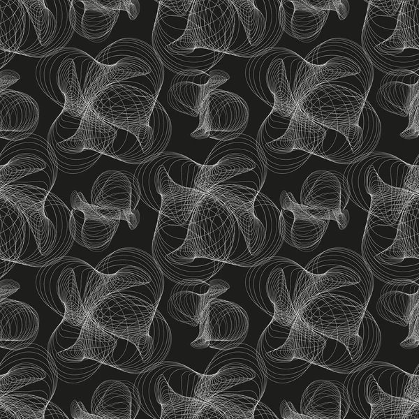Fekete fehér elvont zökkenőmentes minta tervezés — Stock Fotó