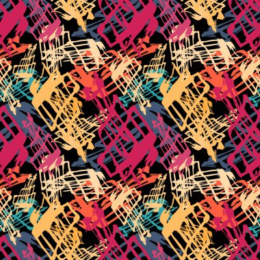 Parlak soyut geometrik seamless modeli grafiti tarzı. Kalite illüstrasyon tasarımınız için