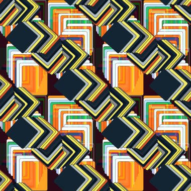 Grunge grafiti Dikişsiz desen illüstrasyon renkli.