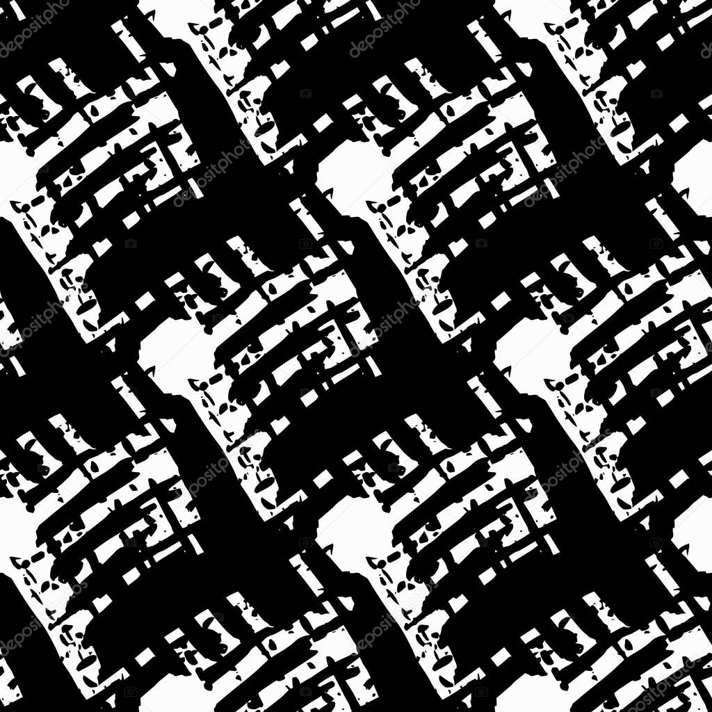 Black-white abstract pattern qualitative illustration for your design
