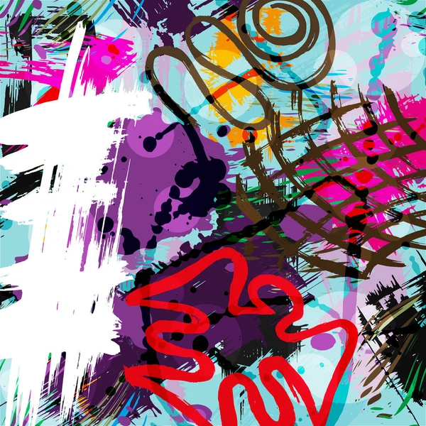 Fondo de graffiti de color abstracto — Archivo Imágenes Vectoriales