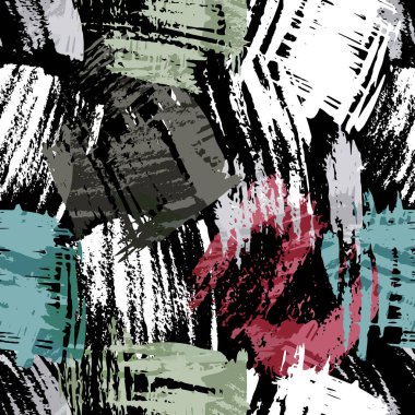 Parlak soyut geometrik seamless modeli grafiti tarzı. Kalite vektör çizim tasarımınız için