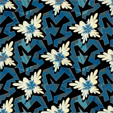 Etnik stil graffiti tarzında, tasarımın için güzel parlak renkli geometrik, kusursuz desen.