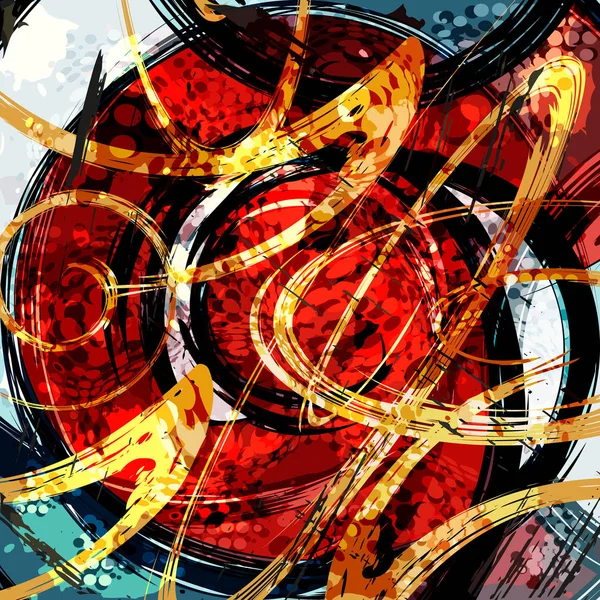 Patrón abstracto geométrico en estilo étnico estilo de graffiti en un hermoso color brillante para su diseño — Vector de stock