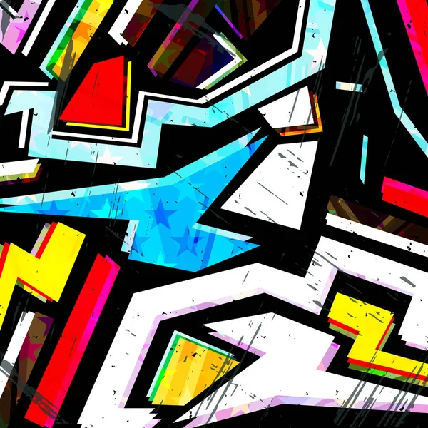 Geometrický abstraktní vzor v etnickém stylu graffiti stylu v krásné světlé barvě pro váš design — Stockový vektor