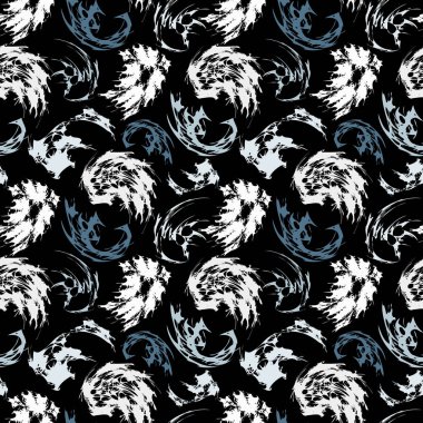 color abstract ethnic seamless pattern in graffiti style with elements of urban modern style