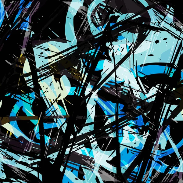 Color abstract ethnic pattern in graffiti style with elements of urban modern style — 스톡 벡터