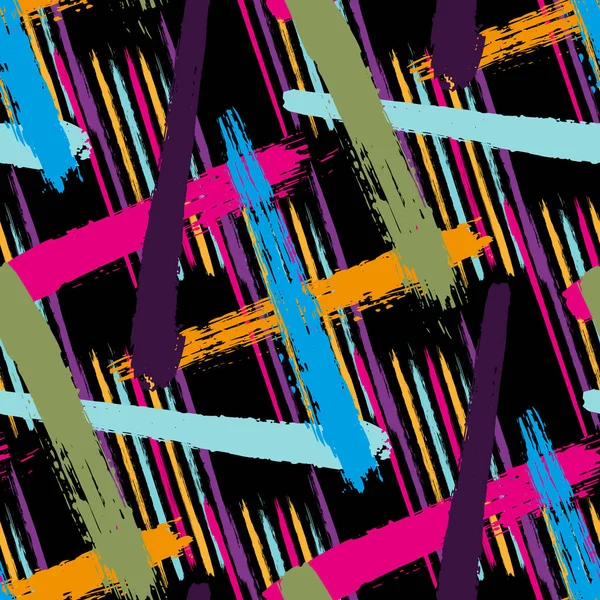 Color abstract ethnic seamless pattern in graffiti style with elements of urban modern style — Stok Vektör