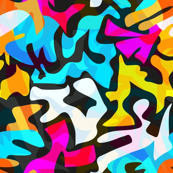 Patrón inconsútil étnico colorabstract en estilo de graffiti con elementos de estilo moderno urbano ilustración de calidad brillante para su diseño — Vector de stock