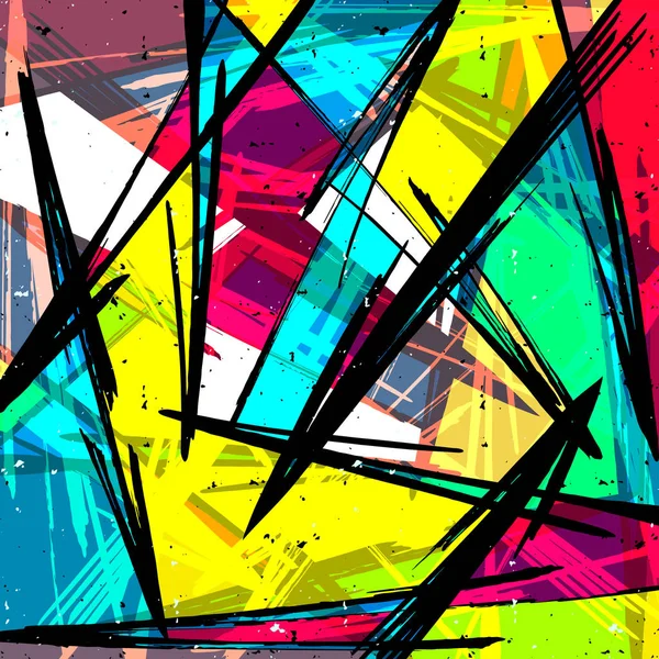 Farbig abstrakte ethnische Muster im Graffiti-Stil mit Elementen des modernen urbanen Stils helle Qualität Illustration für Ihr Design — Stockfoto