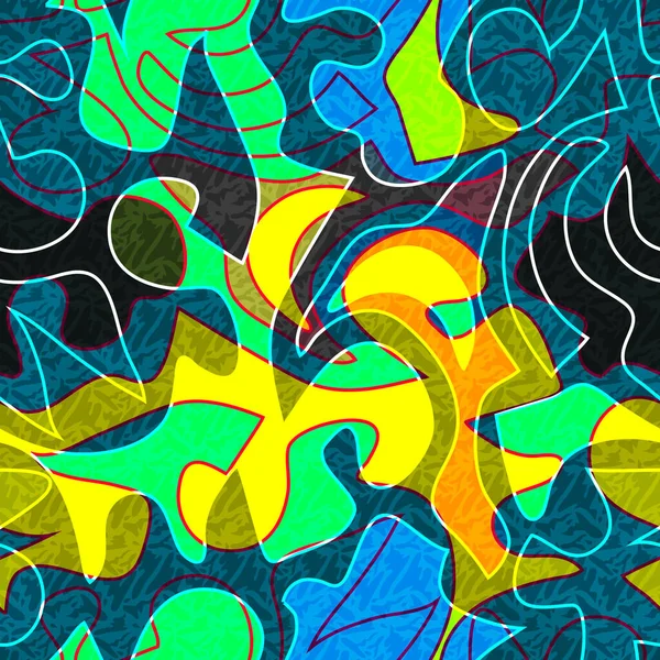 Patrón de color abstracto en estilo graffiti. Ilustración de calidad para su diseño —  Fotos de Stock