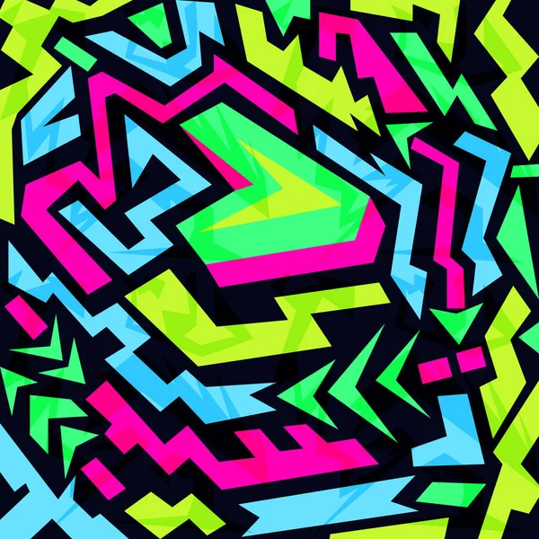 Абстрактний кольоровий візерунок у стилі графіті. Якісна ілюстрація для вашого дизайну — стокове фото