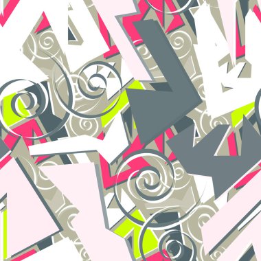 Graffiti tarzında soyut renk deseni. Tasarımınız için kalite çizimi