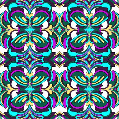 renk soyut etnik desen graffiti stilinde kusursuz desen kent modern stil elementleri tasarımınız için parlak kalite illüstrasyon