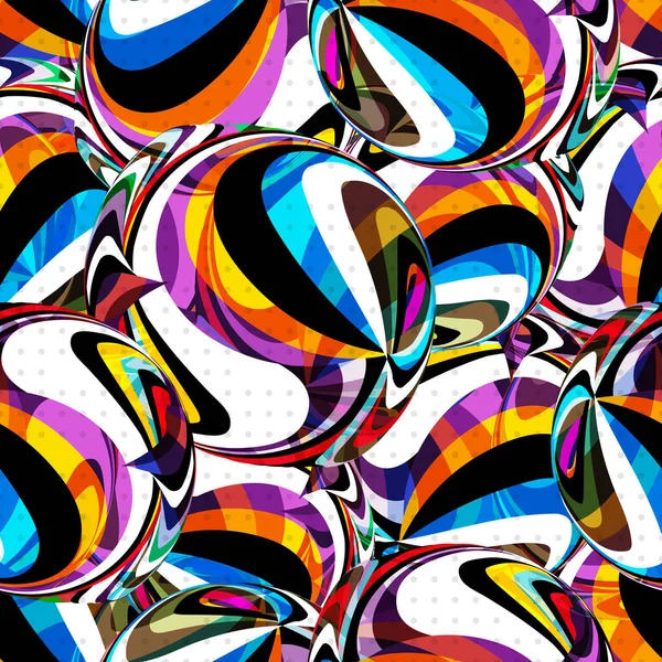 Color Abstracto Patrón Étnico Sin Costuras Estilo Graffiti Con Elementos — Vector de stock