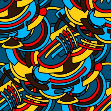 renkli soyut etnik desenler graffiti tarzında modern stil elementleri ile tasarımın için parlak kalite resimleme