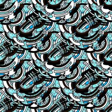 renkli soyut etnik desenler graffiti tarzında modern stil elementleri ile tasarımın için parlak kalite resimleme