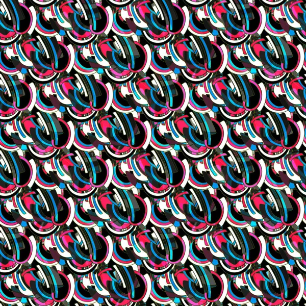 Motif Sans Couture Ethnique Colorabstrait Dans Style Graffiti Avec Des — Image vectorielle