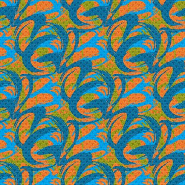 renkli soyut etnik desenler graffiti tarzında modern stil elementleri ile tasarımın için parlak kalite resimleme