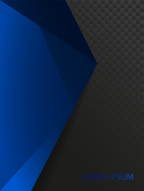 Düz mavi raporu kapak şablonu tasarlamak.