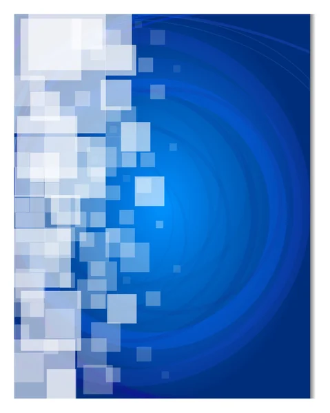 Diseño de plantilla de portada de informe azul liso abstracto . — Vector de stock