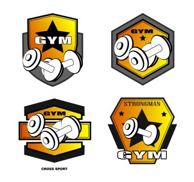 Çeşitli spor ve fitness logosu 