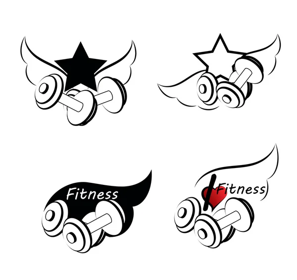 Conjunto de vários esportes e fitness logotipo i —  Vetores de Stock