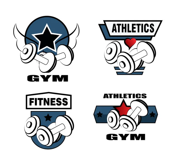 Набор различных икон спорта и фитнеса — стоковый вектор