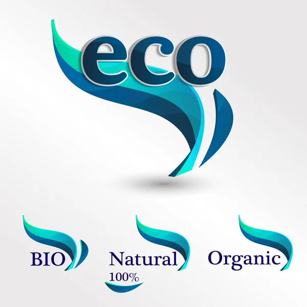 Öko-Logos setzen — Stockfoto