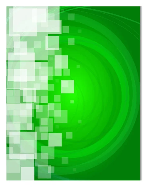 Design astratto liscio verde relazione copertina modello . — Foto Stock