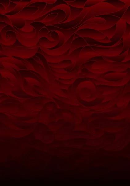 抽象的な赤い花柄 — ストックベクタ