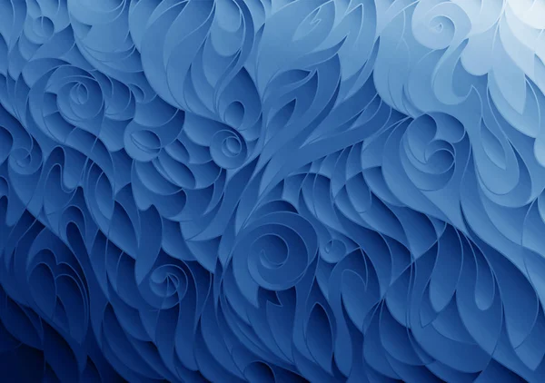 Modèle floral bleu abstrait — Photo