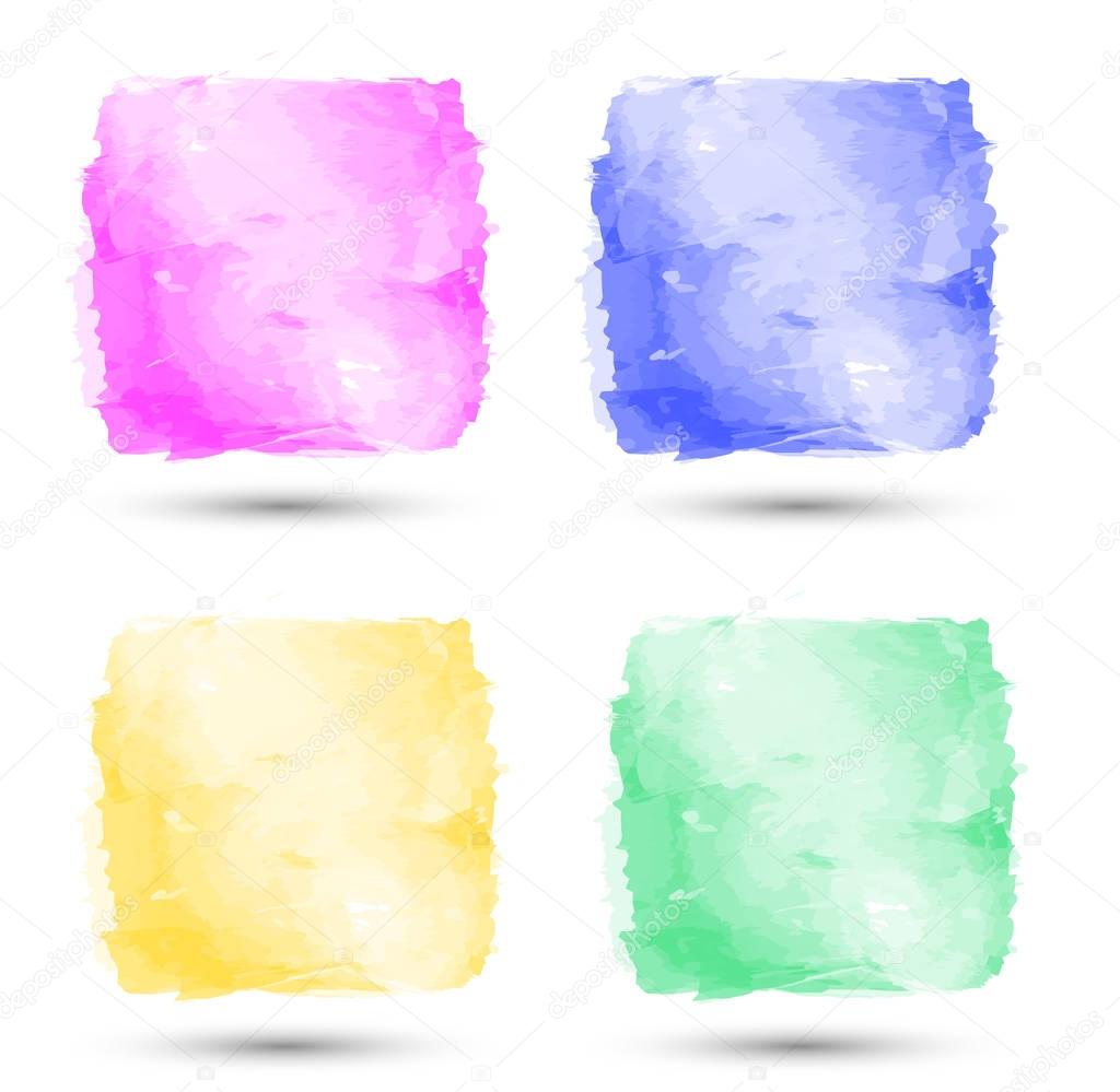 Set of Watercolor background