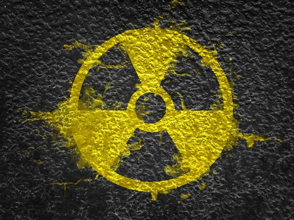 Символ радиационного знака в виде взрыва — стоковое фото
