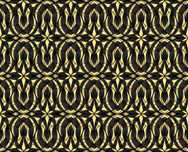 Gold abstraktes Muster. dunkle Textur. — Stockvektor
