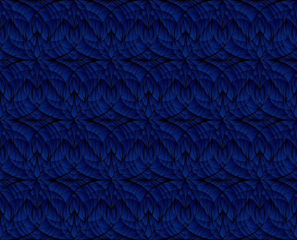 Patrón abstracto azul. fondo negro floral . — Archivo Imágenes Vectoriales