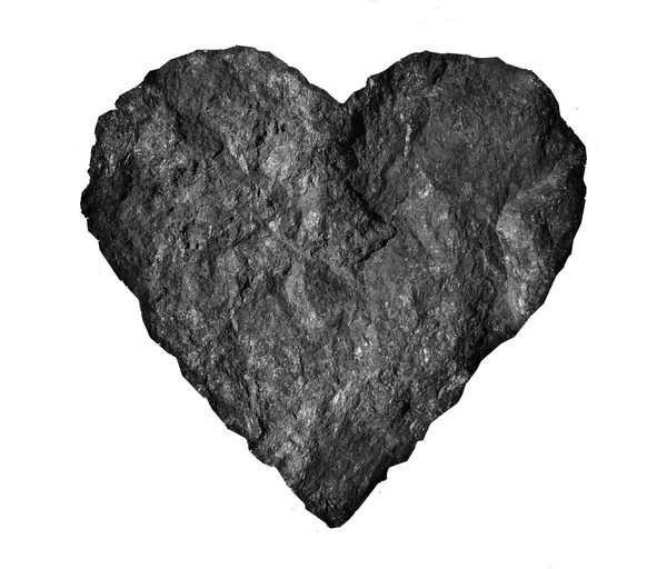 Абстрактне кам'яне серце ізольовано — стокове фото