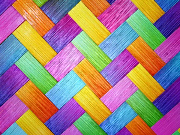 Abstract colorful wooden weavin — Stock Photo, Image