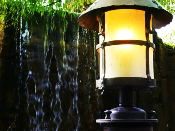 Rusty old lantern in the Park — Stock Photo, Image