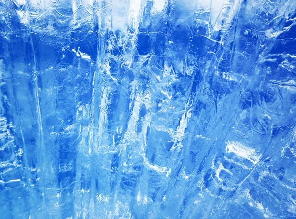 Hielo azul. Textura de hielo abstracta . — Foto de Stock