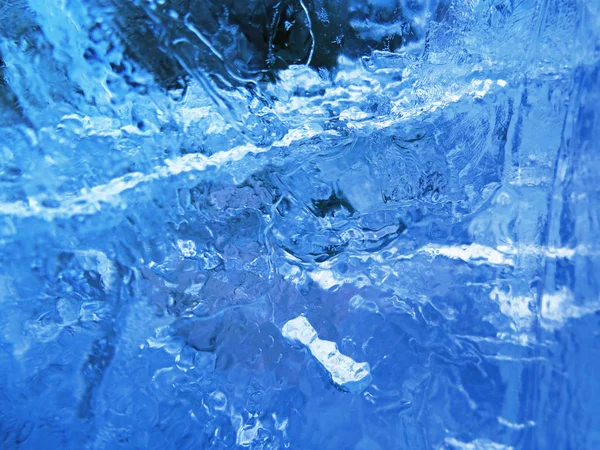 Blaues Eis. abstrakte Eisstruktur. — Stockfoto