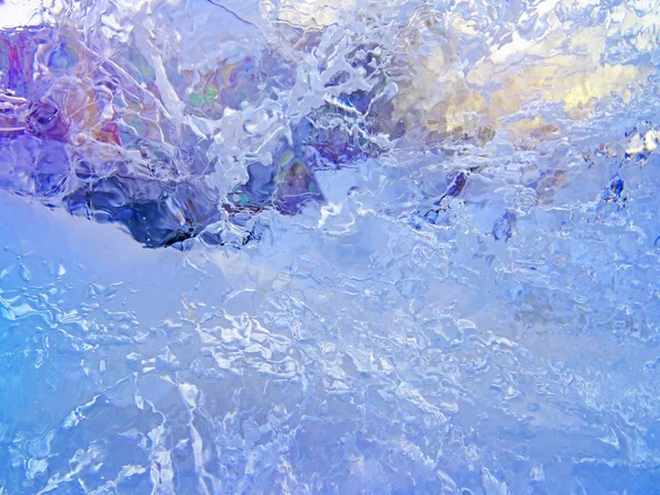 Ghiaccio colorato. Struttura astratta del ghiaccio . — Foto Stock